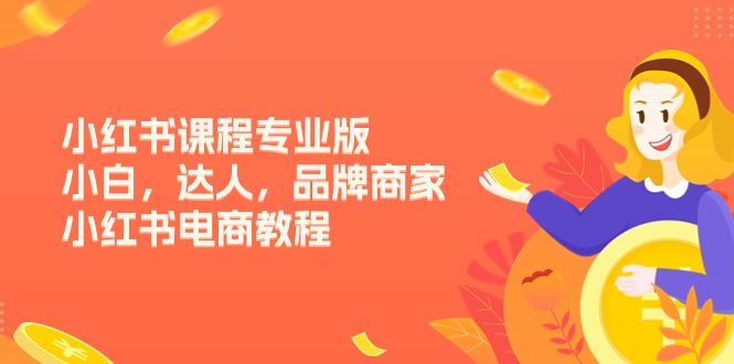 （10398期）小红书课程专业版，小白，达人，品牌商家，小红书电商教程（15节）-卓越网创