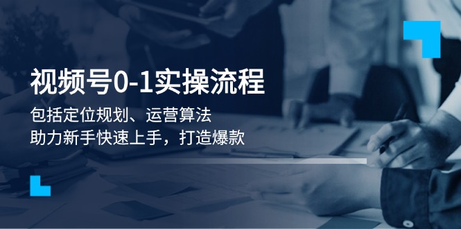 （13984期）视频号0-1实战流程，包括定位规划、运营算法，助力新手快速上手，打造爆款-卓越网创